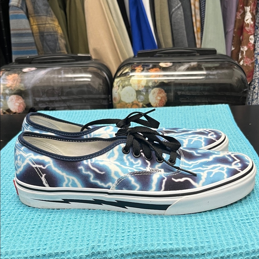 Vans Rip and Dip Electric Blue Lightning Sneakers